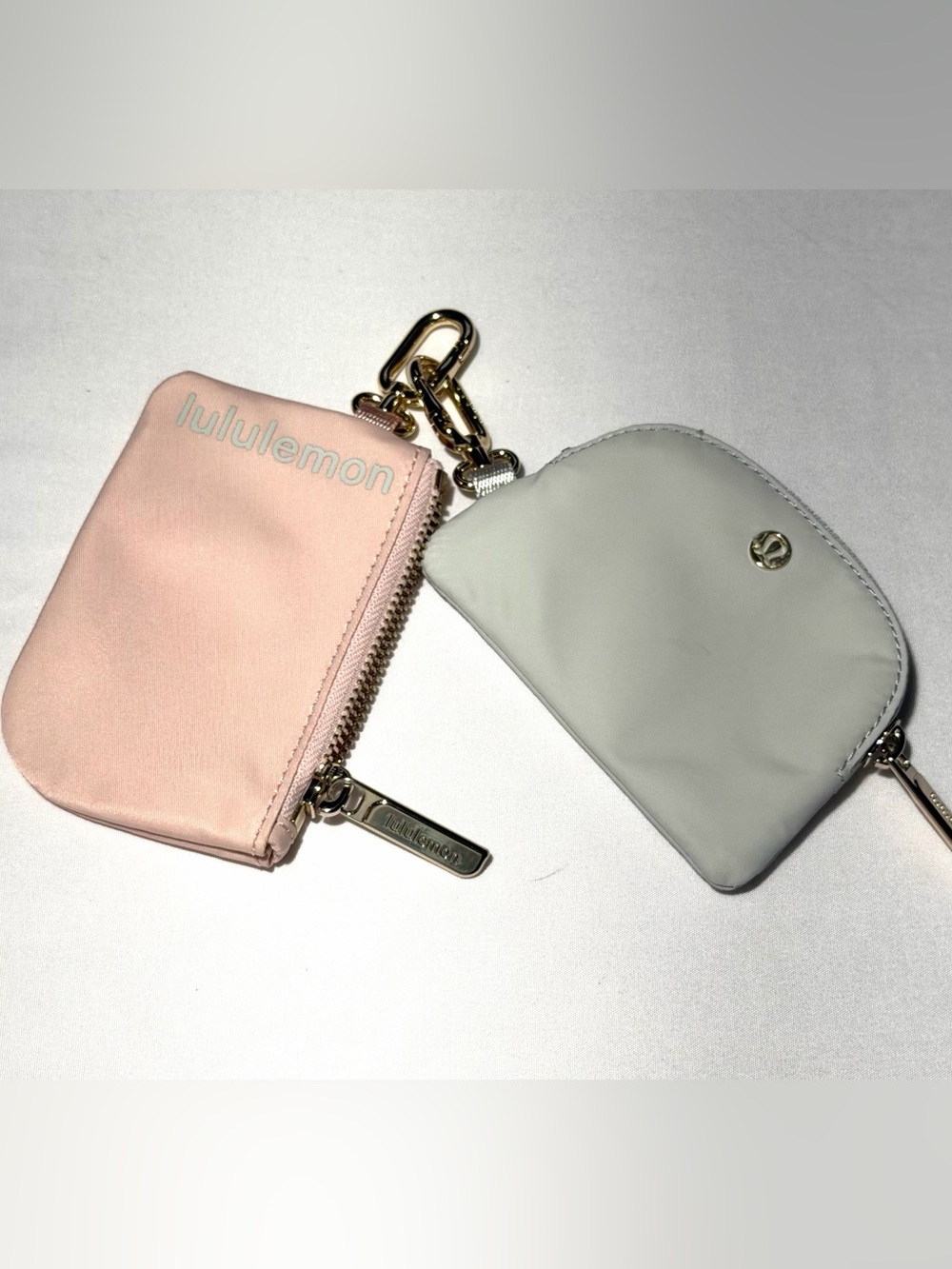 NWOT **Lululemon** athletica Pink and Light Gray Dual Pouch